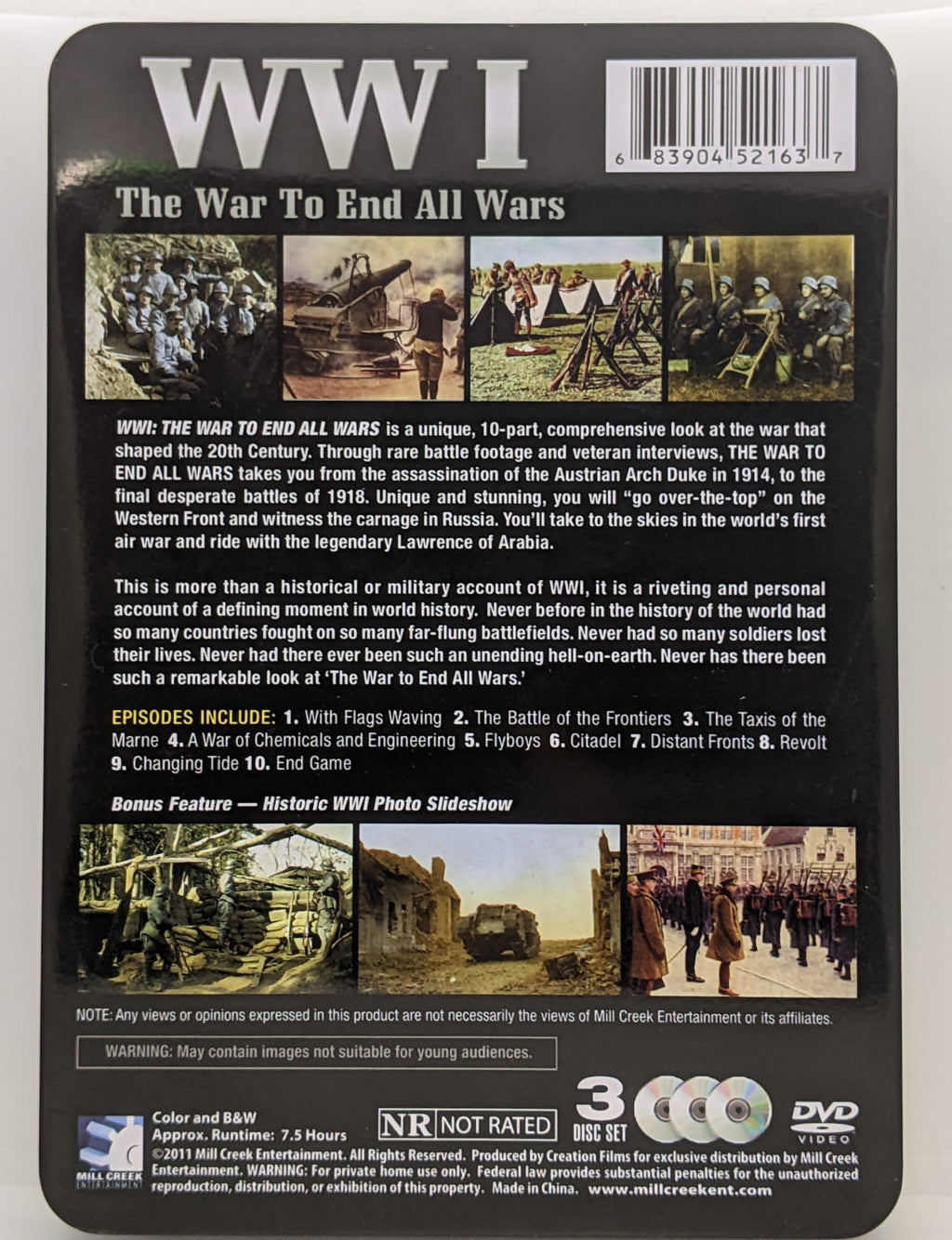 WWI: The War to End All Wars - Complete 10-Part Documentary DVD Collection (3-Disc Collector's Tin)