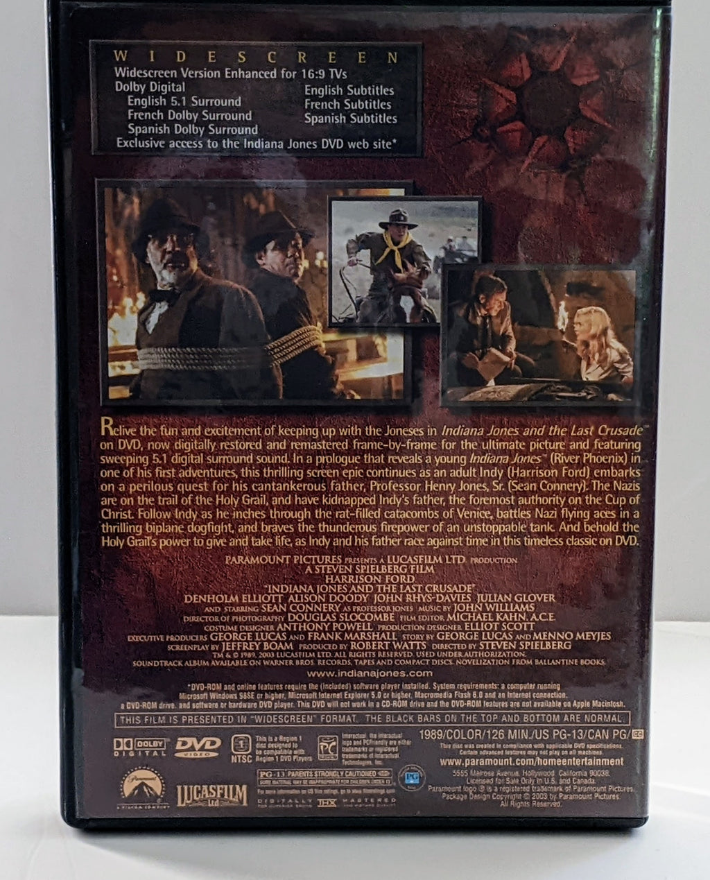 The Adventures of Indiana Jones Complete DVD Movie Collection 4-Disc Box Set