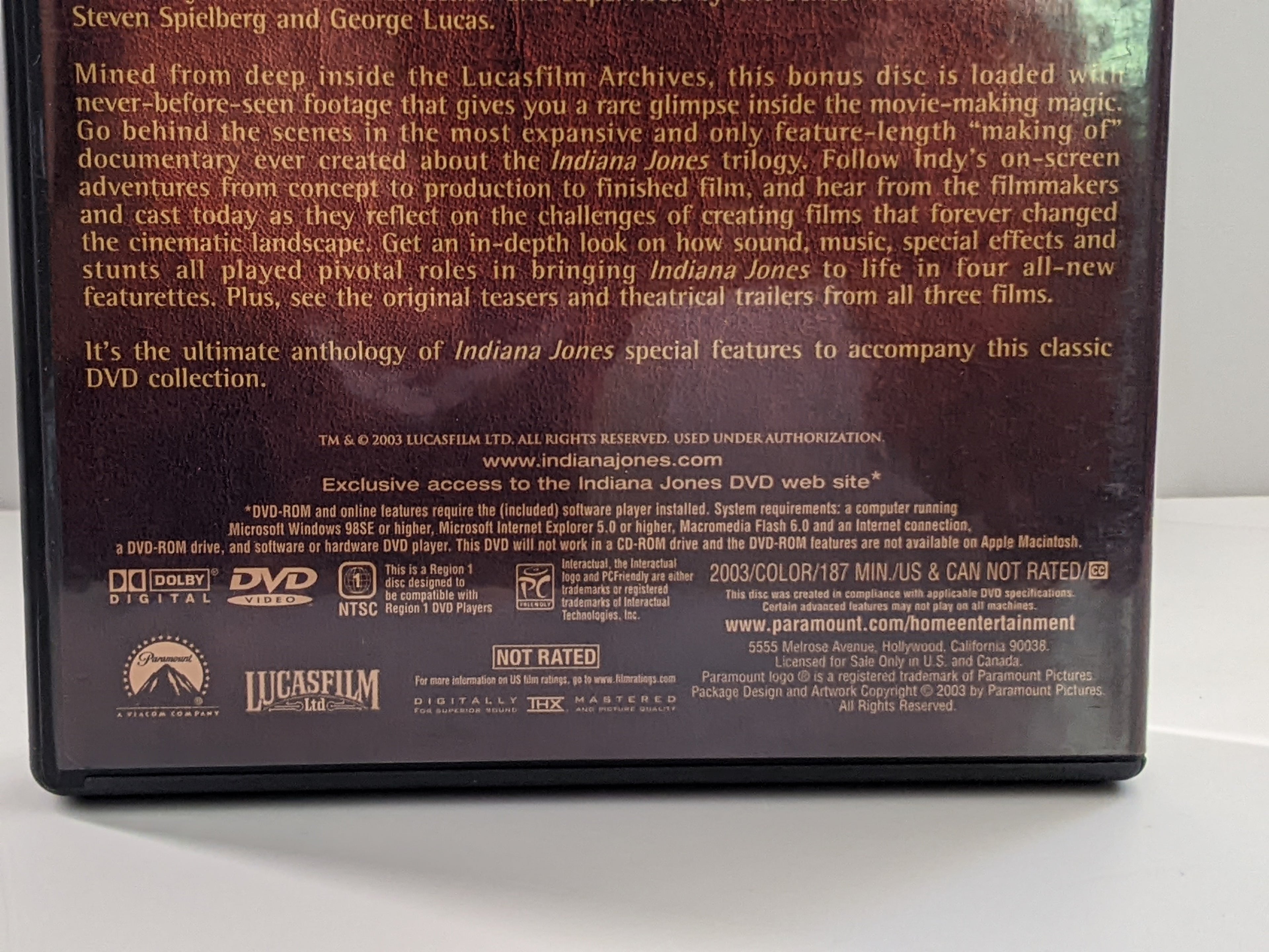 The Adventures of Indiana Jones Complete DVD Movie Collection 4-Disc Box Set