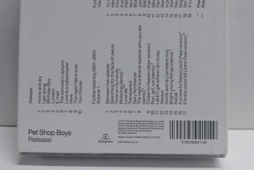 Release/Further Listening 2001-2004 by The Pet Shop Boys 3-Disc CD Set 2017