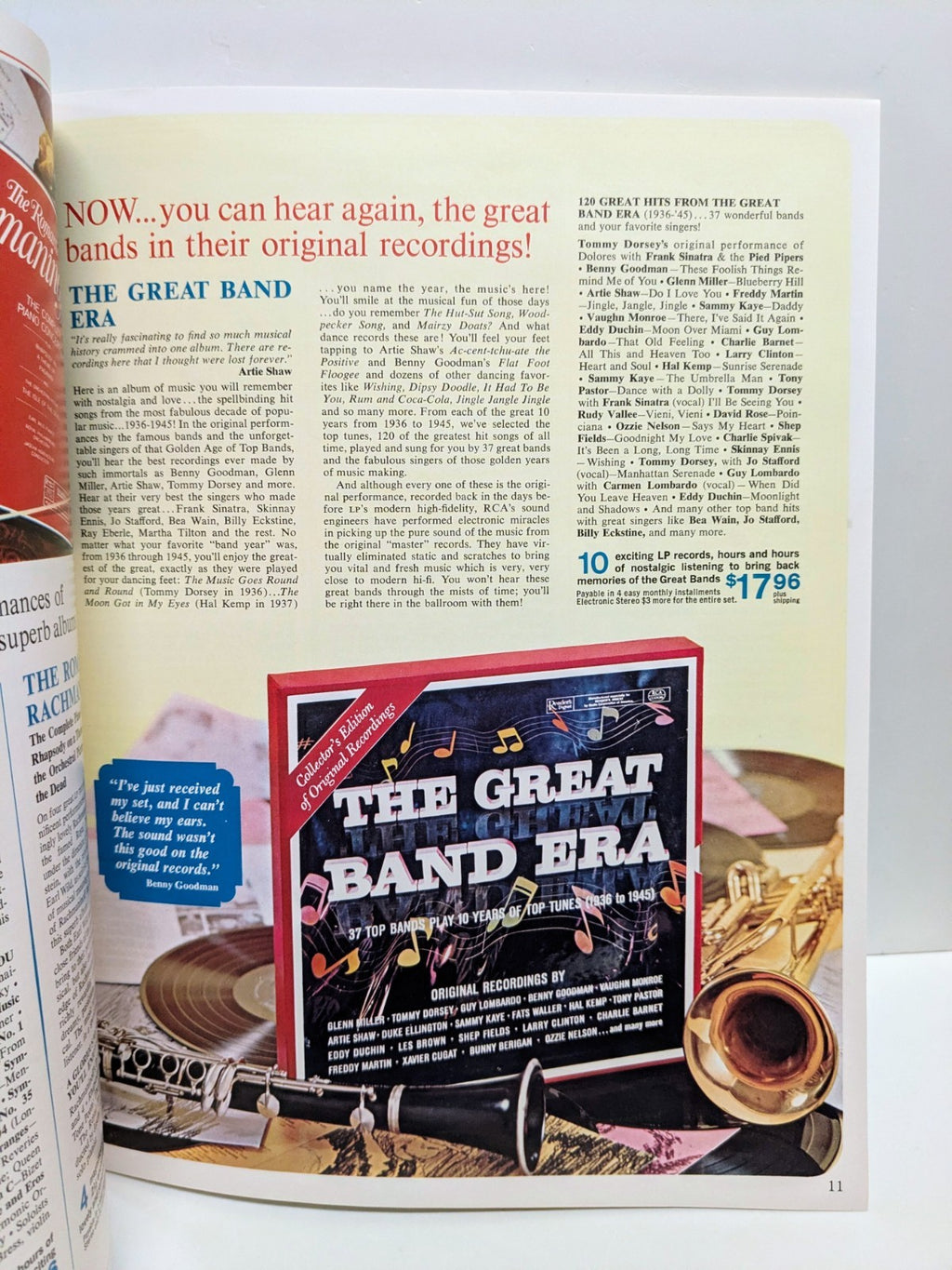 The Great Band Era Readers Digest 1936-1945 LP Vinyl Record 10 Box Set Big Band