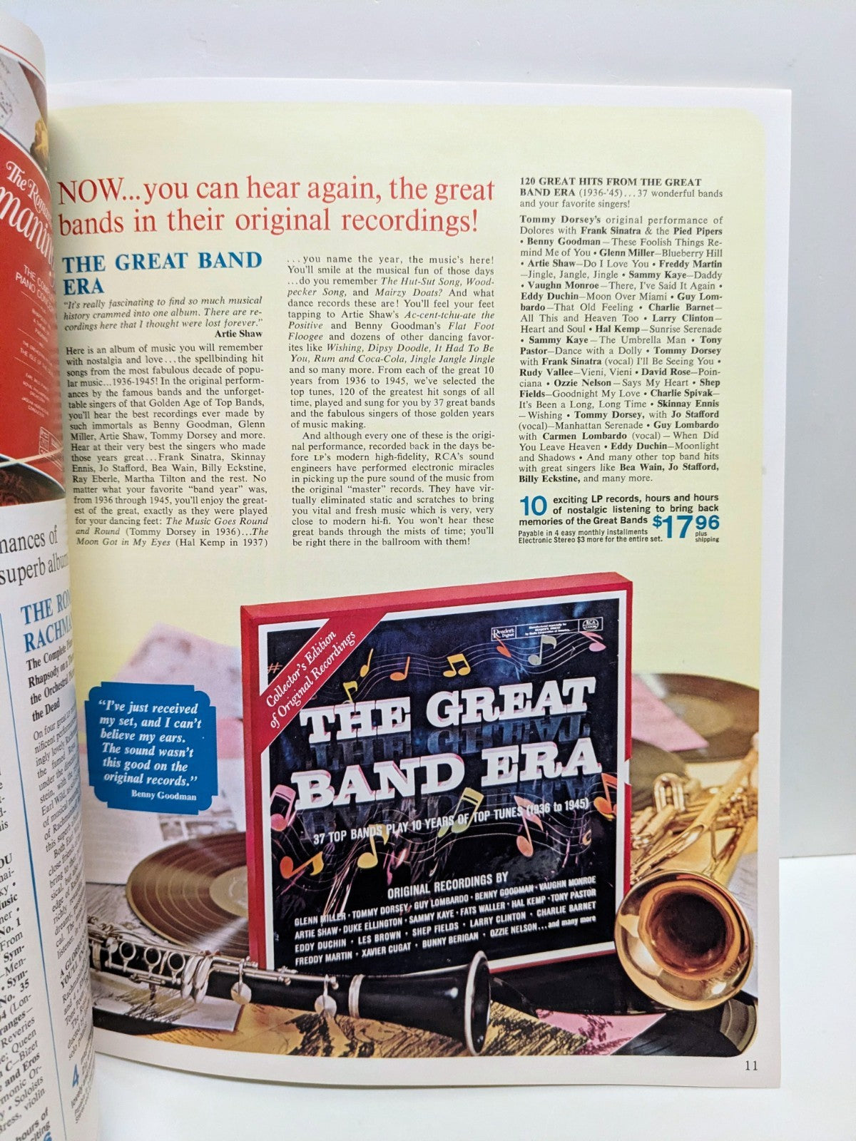 The Great Band Era Readers Digest 1936-1945 LP Vinyl Record 10 Box Set Big Band